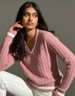 Valeria Women's V-Neck Sweater - Pink - Image 2